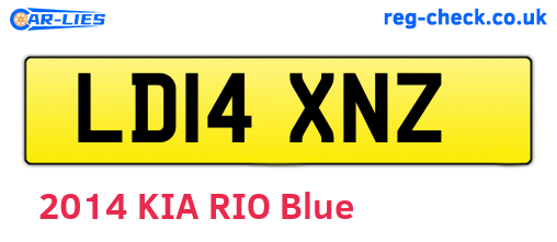 LD14XNZ are the vehicle registration plates.