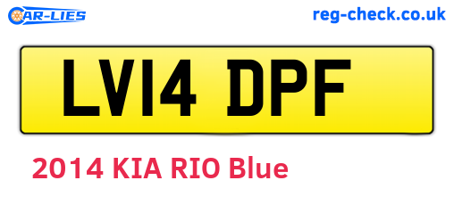 LV14DPF are the vehicle registration plates.