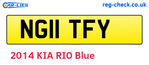 NG11TFY are the vehicle registration plates.