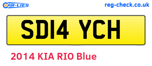 SD14YCH are the vehicle registration plates.