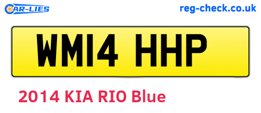WM14HHP are the vehicle registration plates.