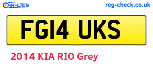 FG14UKS are the vehicle registration plates.