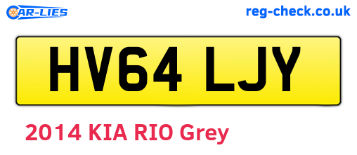 HV64LJY are the vehicle registration plates.