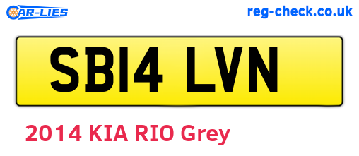 SB14LVN are the vehicle registration plates.