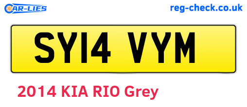 SY14VYM are the vehicle registration plates.