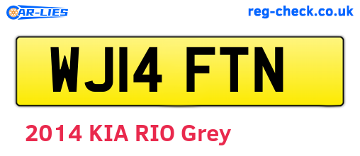 WJ14FTN are the vehicle registration plates.