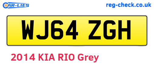 WJ64ZGH are the vehicle registration plates.