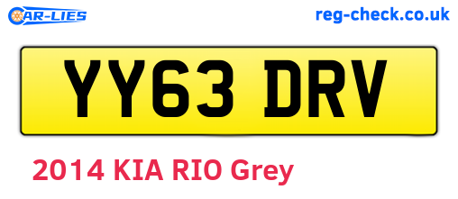YY63DRV are the vehicle registration plates.