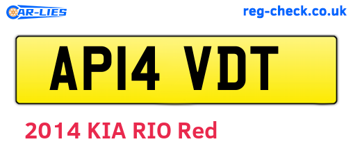 AP14VDT are the vehicle registration plates.