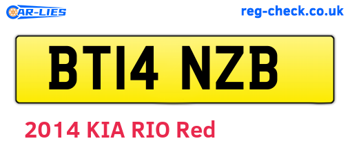 BT14NZB are the vehicle registration plates.