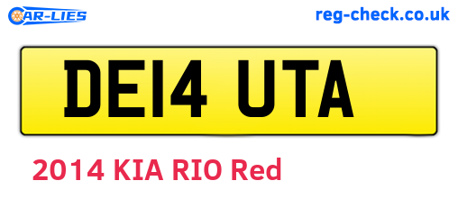 DE14UTA are the vehicle registration plates.