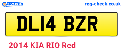 DL14BZR are the vehicle registration plates.