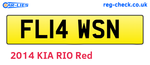FL14WSN are the vehicle registration plates.