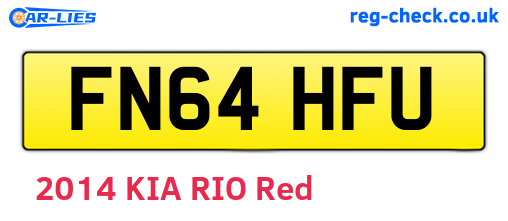 FN64HFU are the vehicle registration plates.
