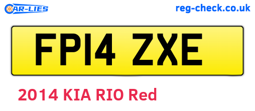 FP14ZXE are the vehicle registration plates.