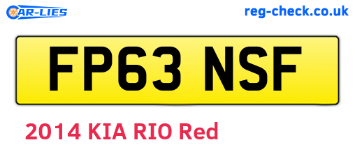 FP63NSF are the vehicle registration plates.