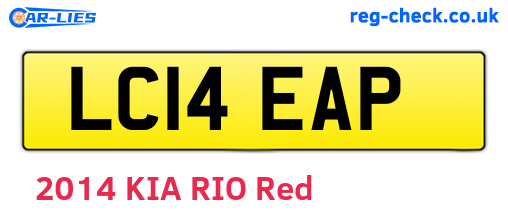 LC14EAP are the vehicle registration plates.