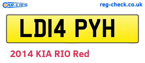 LD14PYH are the vehicle registration plates.