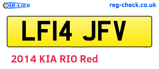 LF14JFV are the vehicle registration plates.