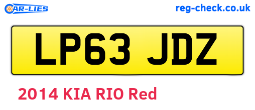 LP63JDZ are the vehicle registration plates.