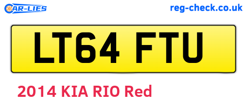 LT64FTU are the vehicle registration plates.