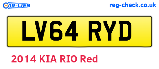 LV64RYD are the vehicle registration plates.