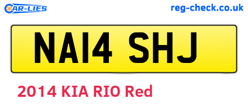 NA14SHJ are the vehicle registration plates.