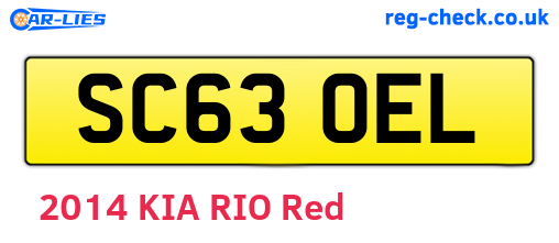 SC63OEL are the vehicle registration plates.