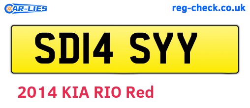 SD14SYY are the vehicle registration plates.