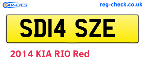 SD14SZE are the vehicle registration plates.