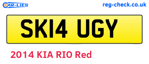 SK14UGY are the vehicle registration plates.