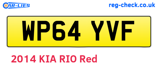 WP64YVF are the vehicle registration plates.