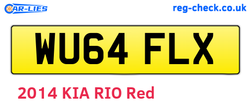 WU64FLX are the vehicle registration plates.
