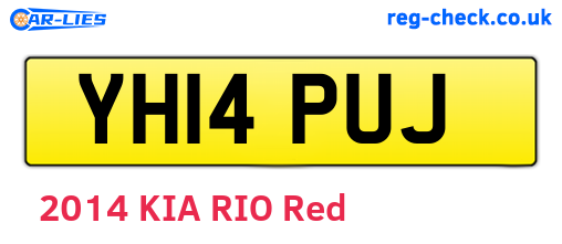 YH14PUJ are the vehicle registration plates.