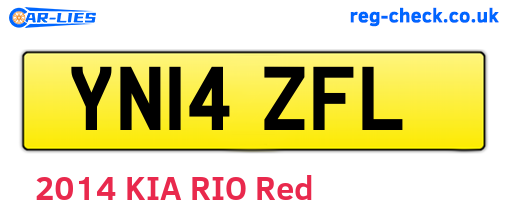 YN14ZFL are the vehicle registration plates.