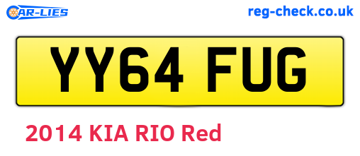 YY64FUG are the vehicle registration plates.