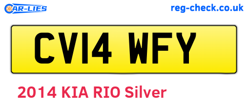 CV14WFY are the vehicle registration plates.