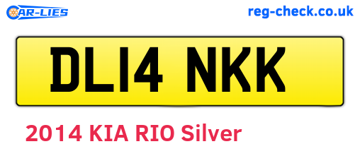DL14NKK are the vehicle registration plates.