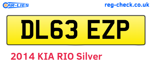 DL63EZP are the vehicle registration plates.