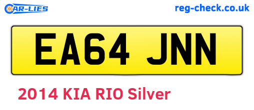 EA64JNN are the vehicle registration plates.