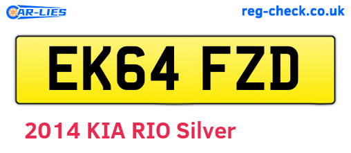 EK64FZD are the vehicle registration plates.