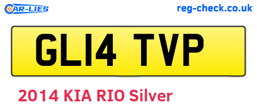 GL14TVP are the vehicle registration plates.