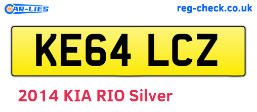 KE64LCZ are the vehicle registration plates.