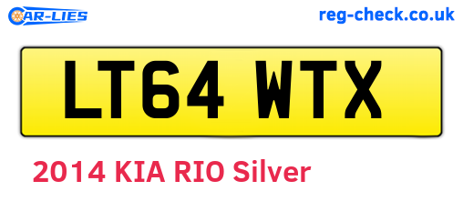 LT64WTX are the vehicle registration plates.