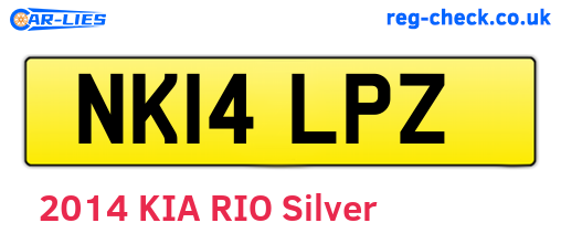 NK14LPZ are the vehicle registration plates.