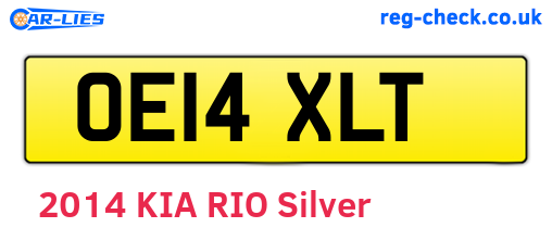OE14XLT are the vehicle registration plates.