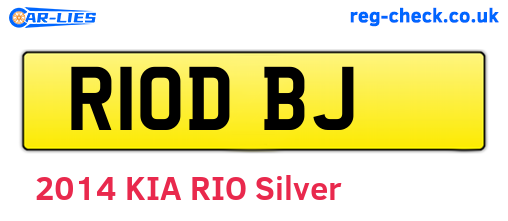 R10DBJ are the vehicle registration plates.