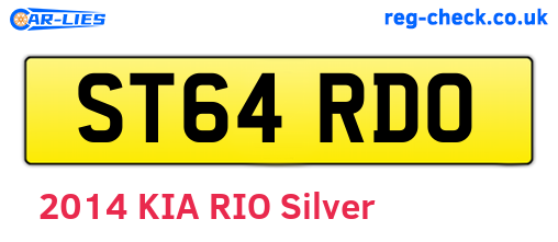ST64RDO are the vehicle registration plates.