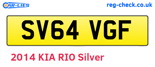 SV64VGF are the vehicle registration plates.
