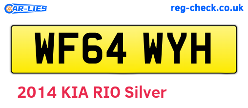 WF64WYH are the vehicle registration plates.